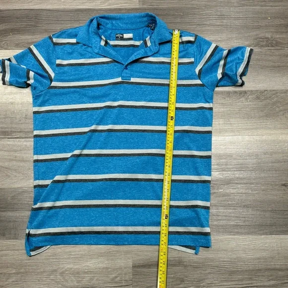 MENS CALLAWAY GOLF SHIRT size medium blue gray black - Picture 4 of 5